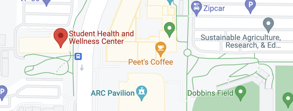 Google Maps screenshot of location of SHWC
