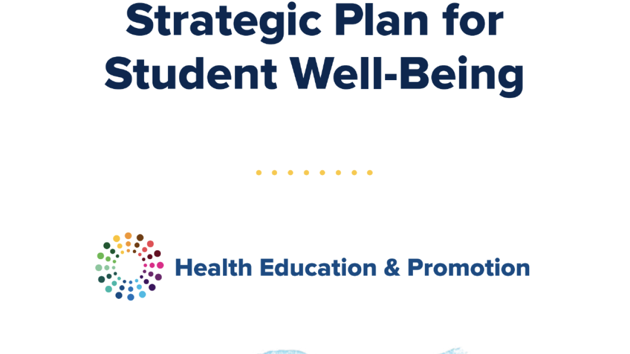 Preview of strategic plan that reads "Strategic Plan for Student Well-Being"